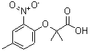 CAS 登录号：71659-83-1， 2-甲基-2-(4-甲基-2-硝基苯氧基)丙酸