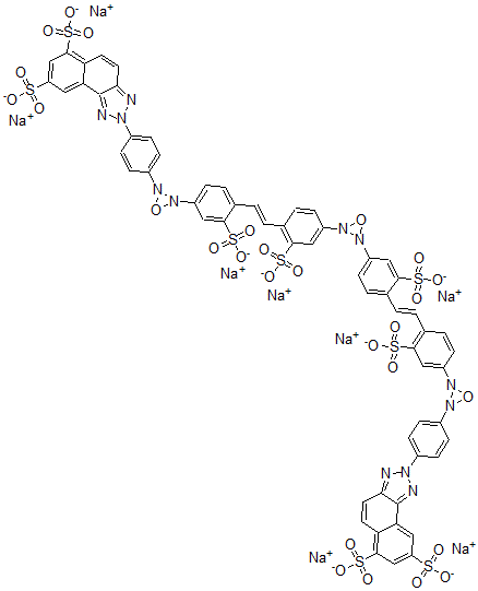 CAS#: 71701-34-3, 2,2'-[2,3-Oxadiaziridinediylbis[(2-Sulfo-4,1-Phenylene)-2,1-Ethenediyl(3-Sulfo-4,1-Phenylene)-3,2-Oxadiaziridinediyl-4,1-Phenylene]]Bis-2H-Naphtho[1,2-d]Triazole-6,8-Disulfonic Acid Octasodium Salt