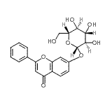 CAS#: 71802-05-6, 2-phenyl-7-[(2S,3R,4S,5S,6R)-3,4,5-trihydroxy-6-(hydroxymethyl)tetrahydropyran-2-yl]oxy-chromen-4-one