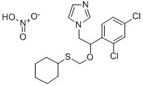 CAS 登录号:71821-29-9, 1-(2-((环己基硫代)甲氧基)-2-(2,4-二氯苯基)乙基)-1H-咪唑单硝酸盐