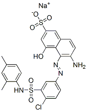 CAS#: 71873-39-7, Sodium 6-Amino-5-[[4-Chloro-3-[[(2,4-Dimethylphenyl)Amino]Sulphonyl]Phenyl]Azo]-4-Hydroxynaphthalene-2-Sulphonate