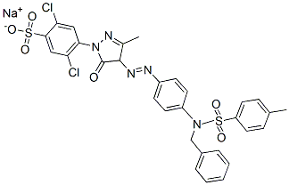 CAS#: 71873-42-2, Sodium 4-[4-[[4-[Benzyl(p-Tolylsulphonyl)Amino]Phenyl]Azo]-4,5-Dihydro-3-Methyl-5-Oxo-1H-Pyrazol-1-Yl]-2,5-Dichlorobenzenesulphonate
