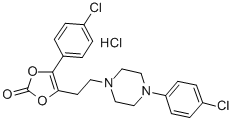 CAS#: 71923-16-5, 4-(4-Chlorophenyl)-5-(2-(4-(4-Chlorophenyl)-1-Piperazinyl)Ethyl)-1,3-Dioxol-2-One hydrochloride