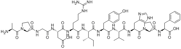 CAS#: 72007-47-7, L-Alanyl-L-Prolylglycyl-L-alpha-Aspartyl-L-Arginyl-L-Isoleucyl-L-Tyrosyl-L-Valyl-L-Histidyl-L-Prolyl-L-Phenylalanine