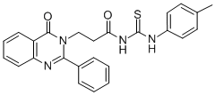 CAS#: 72045-67-1, N-[(4-Methylphenyl)Carbamothioyl]-3-(4-Oxo-2-Phenylquinazolin-3-Yl)Propanamide