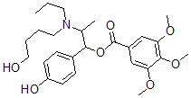 CAS 登录号：72050-81-8， [2-(4-羟基丁基-丙基氨基)-1-(4-羟基苯基)丙基]3,4,5-三甲氧基苯甲酸酯