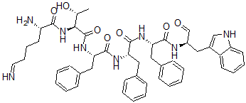 CAS#: 72127-61-8, (2S)-2-Amino-N-[(2S,3R)-3-Hydroxy-1-[[(2S)-1-[[(2S)-1-[[(2S)-1-[[(2R)-1-(1H-Indol-3-Yl)-3-Oxopropan-2-Yl]Amino]-1-Oxo-3-Phenylpropan-2-Yl]Amino]-1-Oxo-3-Phenylpropan-2-Yl]Amino]-1-Oxo-3-Phenylpropan-2-Yl]Amino]-1-Oxobutan-2-Yl]-6-Iminohexanamide