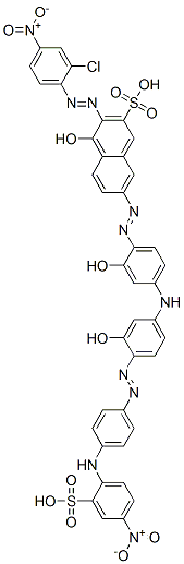 CAS 登录号：72139-00-5， 3-((2-氯-4-硝基苯基)偶氮)-4-羟基-7-((2-羟基-4-((3-羟基-4-((4-((4-硝基-2-磺基苯基)氨基)苯基)偶氮)苯基)氨基)苯基)偶氮)-2-萘磺酸