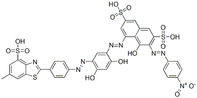 CAS#: 72152-66-0, (3Z)-5-[[(3Z)-6-Hydroxy-3-[[4-(6-Methyl-4-Sulfo-1,3-Benzothiazol-2-Yl)Phenyl]Hydrazinylidene]-4-Oxo-1-Cyclohexa-1,5-Dienyl]Diazenyl]-3-[(4-Nitrophenyl)Hydrazinylidene]-4-Oxonaphthalene-2,7-Disulfonic Acid