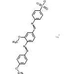 CAS 登录号：72152-92-2， 钠4-({3-甲氧基-4-[(4-甲氧基苯基)偶氮]苯基}偶氮)苯磺酸酯