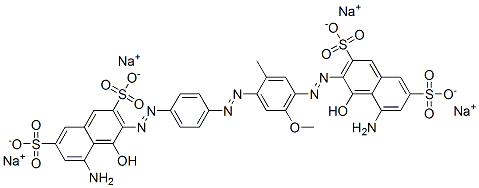 CAS#: 72245-59-1, Tetrasodium 5-Amino-3-[[4-[[4-[(8-Amino-1-Hydroxy-3,6-Disulphonato-2-Naphthyl)Azo]-5-Methoxy-O-Tolyl]Azo]Phenyl]Azo]-4-Hydroxynaphthalene-2,7-Disulphonate