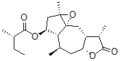 CAS#: 72264-71-2, (S)-2-Methylbutanoic Acid [(1aR,3aalpha,5aalpha,8aalpha,9aS)-Decahydro-1abeta,4alpha,8beta-Trimethyl-7-Oxo-3H-Oxireno[3,3a]Azuleno[6,5-b]Furan-3alpha-Yl] Ester