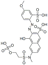 CAS#: 72269-56-8, 4-Hydroxy-3-[(4-Methoxy-2-Sulfophenyl)Azo]-6-[Methyl[[2-(Sulfooxy)Ethyl]Sulfonyl]Amino]-2-Naphthalenesulfonic Acid