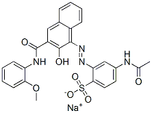 CAS 登录号：72269-59-1， N-乙酰基-2-[[2-羟基-3-[(2-甲氧基苯胺基)羰基]-1-萘基]偶氮]对氨基苯磺酸钠