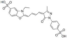 CAS#: 72269-63-7, 2-[4-[1,5-Dihydro-3-Methyl-5-Oxo-1-(4-Sulphophenyl)-4H-Pyrazol-4-Ylidene]But-2-Enylidene]-3-Ethyl-2,3-Dihydrobenzoxazole-5-Sulphonic Acid