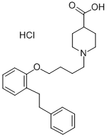 CAS#: 72284-41-4, 1-[4-(2-Phenethylphenoxy)Butyl]Piperidine-4-Carboxylic Acid Hydrochloride