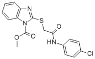 CAS#: 723247-50-5, Methyl 2-[(4-Chlorophenylcarbamoyl)Methylthio]-1H-Benzo[d]Imidazole-1-Carboxylate