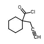 CAS 登录号：72335-84-3， 1-(2-丙炔-1-基)环己烷羰基氯化物