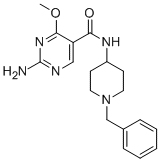 CAS#: 72412-43-2, 2-Amino-4-Methoxy-N-[1-(Phenylmethyl)Piperidin-4-Yl]Pyrimidine-5-Carboxamide