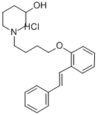 CAS 登录号：72468-87-2， 1-[4-[2-[(E)-2-苯乙烯基]苯氧基]丁基]哌啶-3-醇盐酸盐