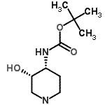 CAS#: 724787-35-3, 2-Methyl-2-propanyl [(3S,4R)-3-hydroxy-4-piperidinyl]carbamate