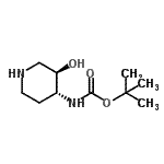 CAS#: 724788-29-8, 2-Methyl-2-propanyl [(3R,4R)-3-hydroxy-4-piperidinyl]carbamate