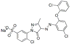CAS#: 72479-28-8, Sodium 4-Chloro-3-[4-[5-Chloro-2-(2-Chlorophenoxy)Phenyl]Diazenyl-3-Methyl-5-Oxo-4H-Pyrazol-1-Yl]Benzenesulfonate