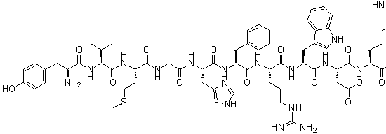 CAS 登录号：72629-65-3， L-酪氨酰-L-缬氨酰-L-蛋氨酰甘氨酰-L-组氨酰-L-苯丙氨酰-L-精氨酰-L-色氨酰-L-alpha-天冬氨酰-L-精氨酰-L-苯丙氨酰胺
