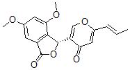 CAS 登录号:72669-21-7, (3R)-4,6-二甲氧基-3-(4-氧代-6-丙-1-烯基吡喃-3-基)-3H-2-苯并呋喃-1-酮