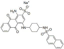 CAS#: 72749-78-1, Sodium 1-Amino-9,10-Dihydro-4-[[4-[(2-Naphthylsulphonyl)Amino]Cyclohexyl]Amino]-9,10-Dioxoanthracene-2-Sulphonate