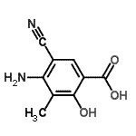 CAS 登录号：72817-94-8， 4-氨基-5-氰基-2-羟基-3-甲基苯甲酸