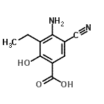 CAS#: 72817-95-9, 4-Amino-5-cyano-3-ethyl-2-hydroxybenzoic acid