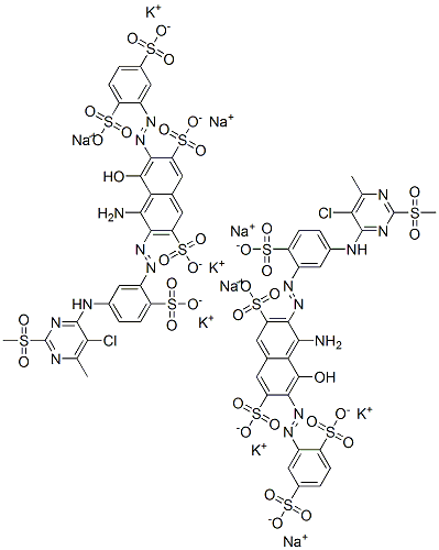 CAS#: 72828-72-9, Tripotassium Disodium (6Z)-4-Amino-3-[5-[(5-Chloro-6-Methyl-2-Methylsulfonylpyrimidin-4-Yl)Amino]-2-Sulfonatophenyl]Diazenyl-6-[(2,5-Disulfonatophenyl)Hydrazinylidene]-5-Oxonaphthalene-2,7-Disulfonate