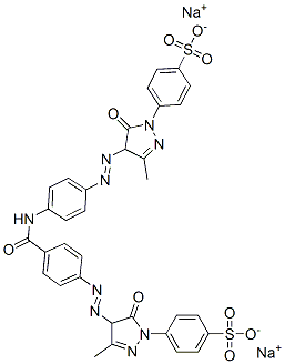 CAS#: 72829-13-1, Disodium 4-[3-Methyl-4-[4-[[4-[[3-Methyl-5-Oxo-1-(4-Sulfonatophenyl)-4H-Pyrazol-4-Yl]Diazenyl]Benzoyl]Amino]Phenyl]Diazenyl-5-Oxo-4H-Pyrazol-1-Yl]Benzenesulfonate