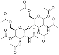 CAS 登录号：7284-18-6， 2-(乙酰氨基)-2-脱氧-4-O-[3,4,6-三-O-乙酰基-2-(乙酰氨基)-2-脱氧-beta-D-吡喃葡萄糖基]-alpha-D-吡喃葡萄糖 1,3,6-三乙酸酯