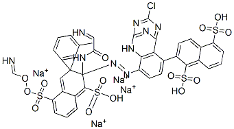 CAS#: 72906-24-2, 3,3-((3-Methyl-1,2-Phenylene)Bis(Imino(6-Chloro-1,3,5-Triazine-4,2-Diyl)Imino(2-(Acetylamino)-5-Methoxy-4,1-Phenylene)Azo))Bis-1,5-Naphthalenedisulfonic Acid Tetrasodium Salt