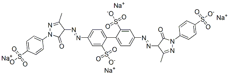 CAS#: 72927-70-9, Tetrasodium 5-[[3-Methyl-5-Oxo-1-(4-Sulfonatophenyl)-4H-Pyrazol-4-Yl]Diazenyl]-2-[4-[[3-Methyl-5-Oxo-1-(4-Sulfonatophenyl)-4H-Pyrazol-4-Yl]Diazenyl]-2-Sulfonatophenyl]Benzenesulfonate