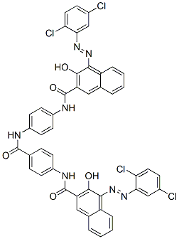 CAS#: 72927-73-2, (4E)-4-[(2,5-Dichlorophenyl)Hydrazinylidene]-N-[4-[[4-[[(4Z)-4-[(2,5-Dichlorophenyl)Hydrazinylidene]-3-Oxonaphthalene-2-Carbonyl]Amino]Phenyl]Carbamoyl]Phenyl]-3-Oxonaphthalene-2-Carboxamide
