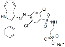 CAS 登录号：72968-75-3， 2-[[2,5-二氯-4-[(2E)-2-(2-苯基吲哚-3-亚基)肼基]苯基]磺酰基氨基]乙烷磺酸钠