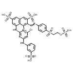 CAS 登录号：72987-39-4， 5-({4-氯-6-[(3-磺基苯基)氨基]-1,3,5-三嗪-2-基}氨基)-4-羟基-3-[(4-{[2-(磺基氧基)乙基]磺酰基}苯基)偶氮]-2,7-萘二磺酸