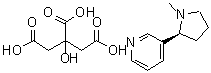 CAS#: 73086-01-8, 3-[(2S)-1-Methyl-2-pyrrolidinyl]pyridine 2-hydroxy-1,2,3-propanetricarboxylate (1:1)