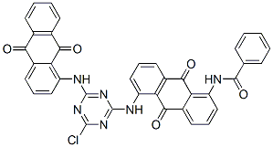 CAS#: 73097-95-7, N-[5-[[4-Chloro-6-[(9,10-Dihydro-9,10-Dioxo-1-Anthracenyl)Amino]-1,3,5-Triazin-2-Yl]Amino]-9,10-Dihydro-9,10-Dioxo-1-Anthracenyl]-Benzamide