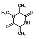 CAS#: 73198-72-8, 1,6-Dimethyl-3-methylene-2,5-piperazinedione