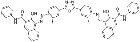 CAS#: 73212-59-6, 4,4'-[1,3,4-Oxadiazole-2,5-Diyl]-Bis[(2-Methyl-4,1-Phenylene)Azo] Bis[3-Hydroxy]-N-Phenyl-2-Naphthalenecarboxamide]