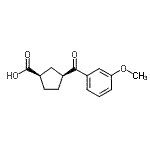 CAS#: 732252-24-3, (1R,3S)-3-(3-Methoxybenzoyl)cyclopentanecarboxylic acid