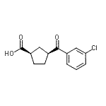CAS#: 732252-62-9, (1R,3S)-3-(3-Chlorobenzoyl)cyclopentanecarboxylic acid