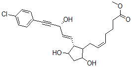 CAS#: 73285-85-5, Methyl (Z)-7-[(2R)-2-[(E,3R)-5-(4-Chlorophenyl)-3-Hydroxypent-1-En-4-Ynyl]-3,5-Dihydroxycyclopentyl]Hept-5-Enoate