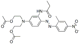 CAS#: 73287-49-7, 2-[2-Acetyloxyethyl-[4-(2-Methyl-4-Nitrophenyl)Diazenyl-3-(Propanoylamino)Phenyl]Amino]Ethyl Acetate