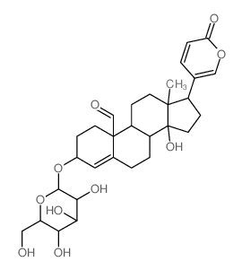CAS#: 73309-75-8, 14-Hydroxy-13-Methyl-17-(6-Oxopyran-3-Yl)-3-[3,4,5-Trihydroxy-6-(Hydroxymethyl)Oxan-2-Yl]Oxy-1,2,3,6,7,8,9,11,12,15,16,17-Dodecahydrocyclopenta[a]Phenanthrene-10-Carbaldehyde