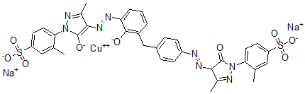 CAS#: 73324-03-5, Copper Disodium 3-Methyl-4-[3-Methyl-4-[4-[[3-[3-Methyl-1-(2-Methyl-4-Sulfonatophenyl)-5-Oxidopyrazol-4-Yl]Diazenyl-2-Oxidophenyl]Methyl]Phenyl]Diazenyl-5-Oxo-4H-Pyrazol-1-Yl]Benzenesulfonate